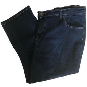 Belle by Kim Gravel Cropped TripleLuxe Denim Straight Leg Jeans Size 22W